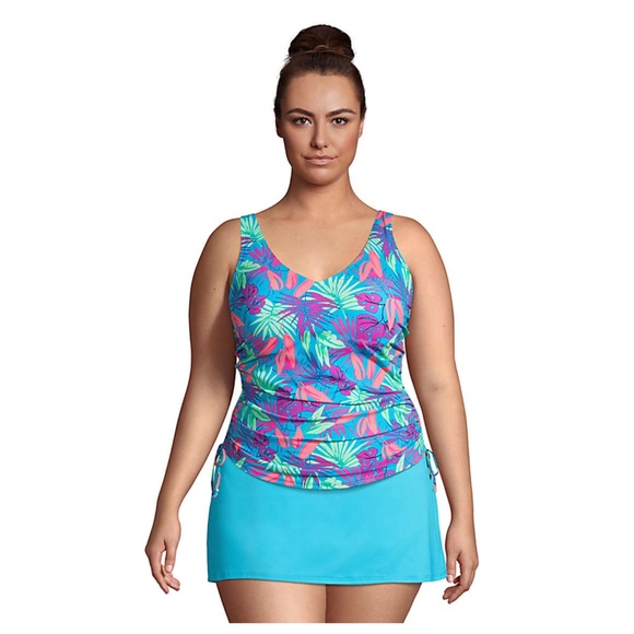 Lands end swim tankini top v neck underwire - Picture 6 of 6